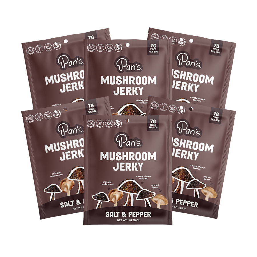 Salt & Pepper Mushroom Jerky - Single Serve Pack U6